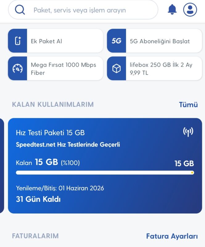 Turkcell hediye internet