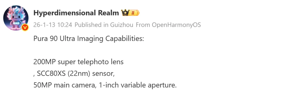 Pura 90 Ultra kamera özellikleri