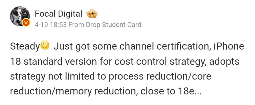 iPhone 18 sızıntı