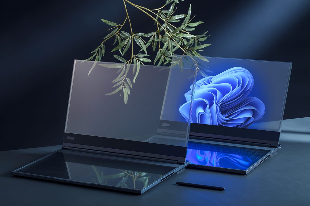 Lenovo şeffat ekranlı laptop
