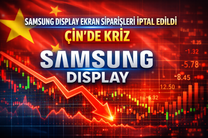samsung-display-siparisleri-iptal-edildi Samsung ekran krizi yapay zekâ ile oluşturulan bir görseldir.
