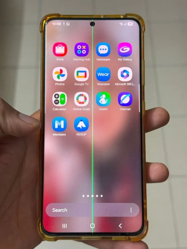 Galaxy S21 Ultra'da yaşanan ekran sorunundan bir kare