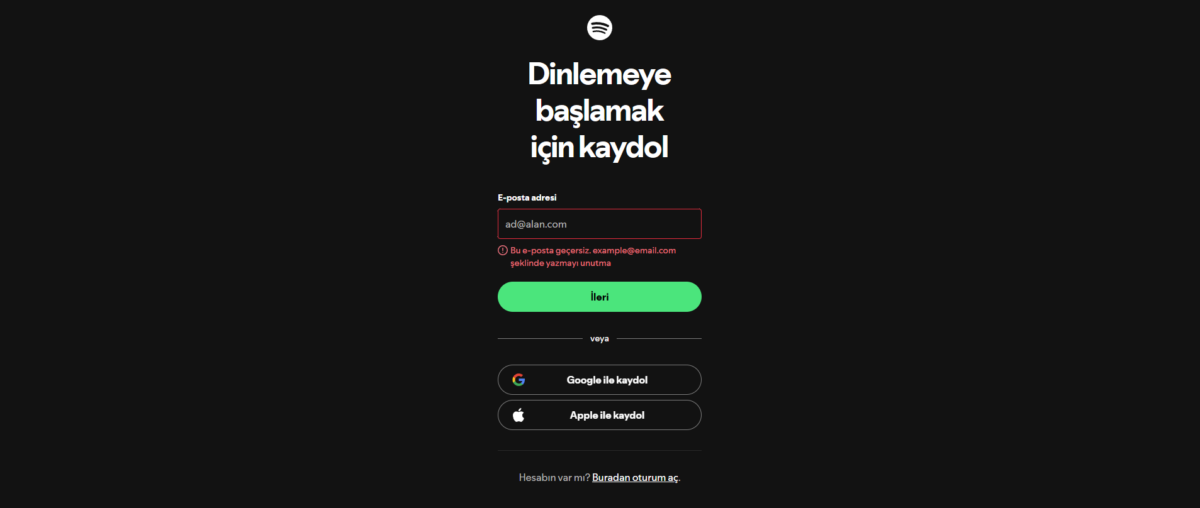 Spotify Duo Premium üyelik aşaması