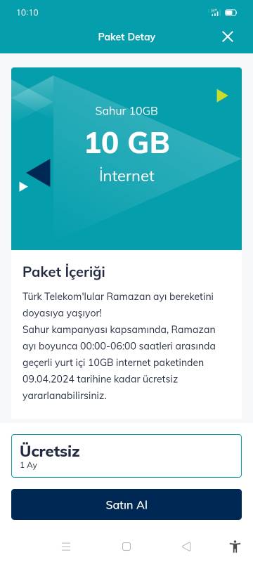 Türk Telekom hediye internet sahur