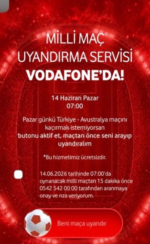 Vodafone Türkiye, FIFA Dünya Kupası jesti