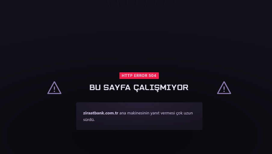 Ziraat Bankası erişim yok